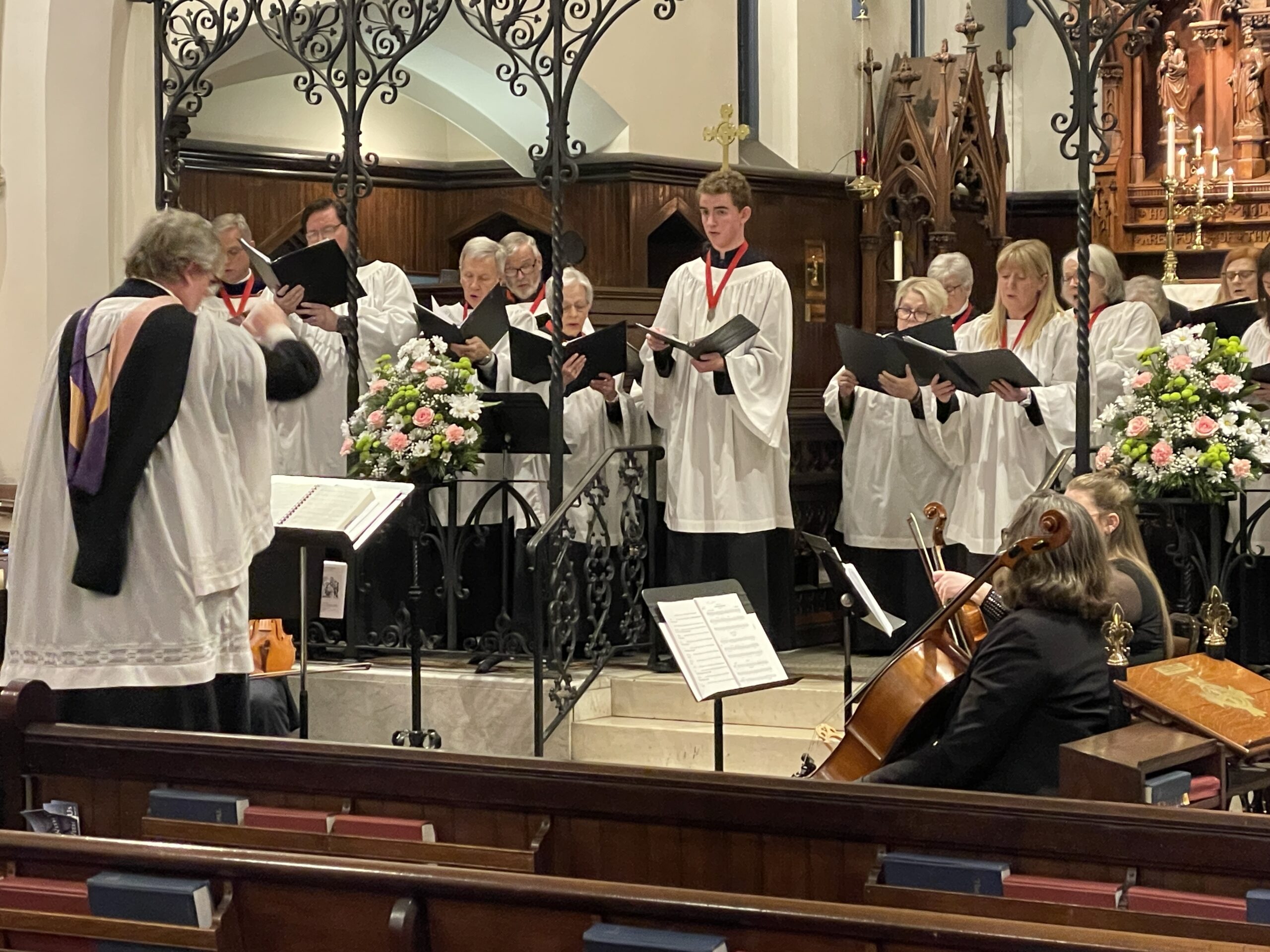 John Sabine conducting Saint John’s choir